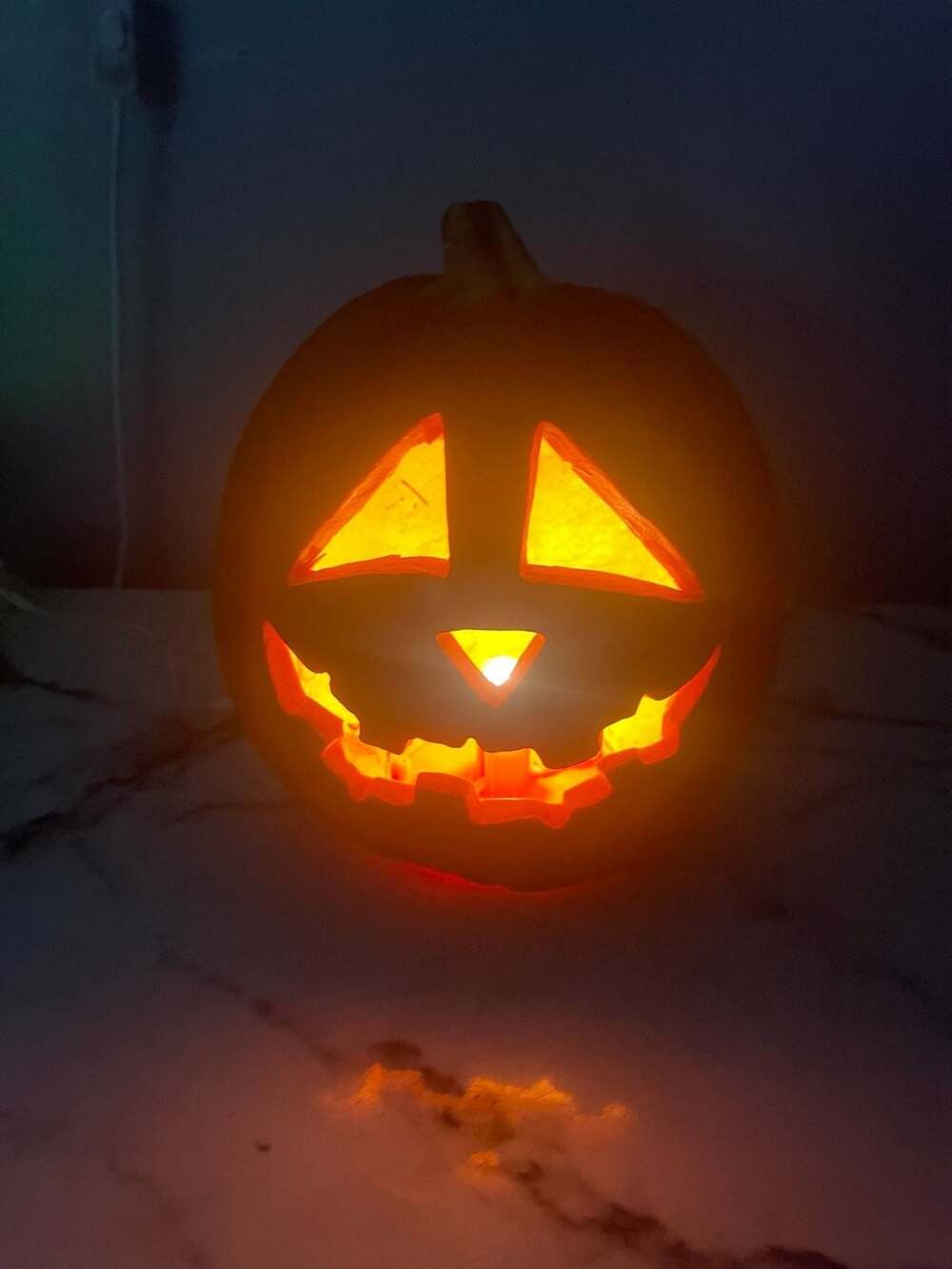 Trendmasters Pumpkin Jack-O-Lantern Size 9.5 Orange Foam Light
